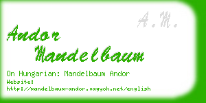andor mandelbaum business card